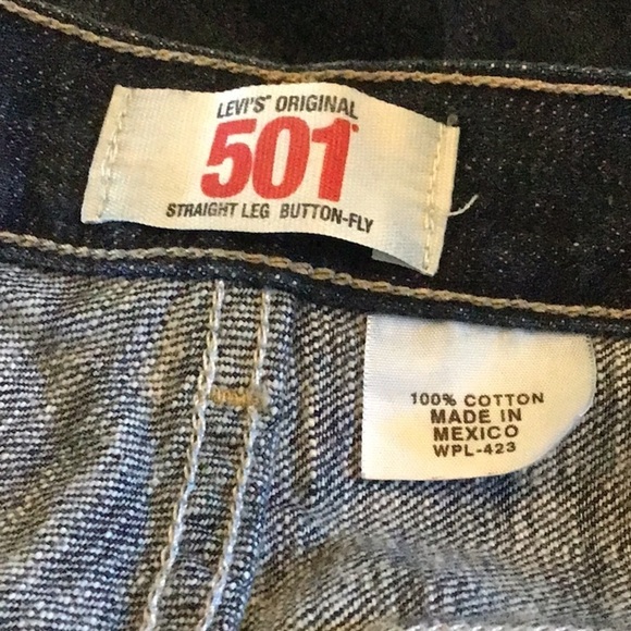 Levi’s Original Straight Leg ButtonFly 100% cotton Jeans Stamped 4032 SZ 35/36 - Picture 7 of 13